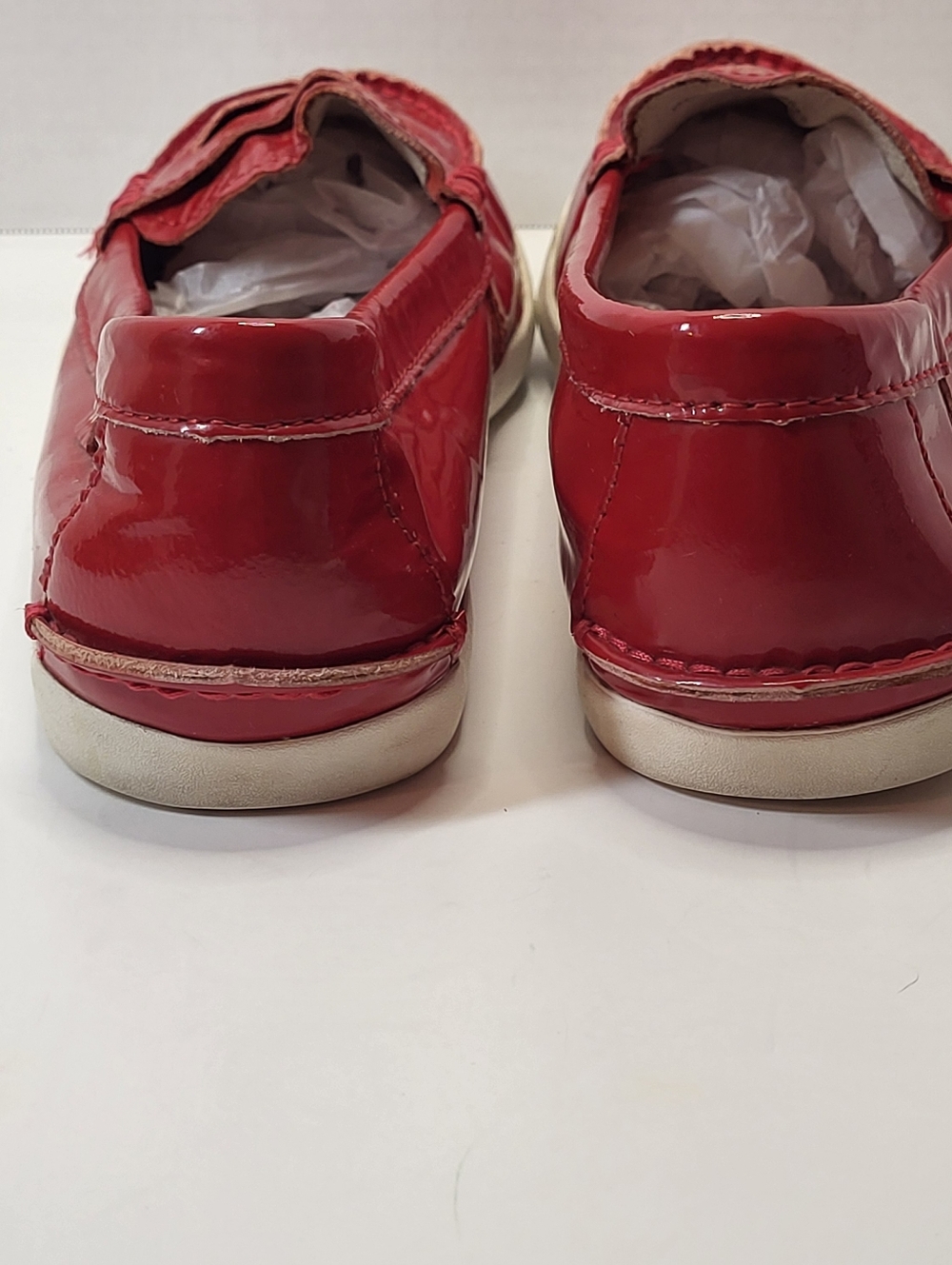 Cole Haan Pinch Maine Classic Red Patent Leather Penny Loafers Size 9.5 - Picture 4 of 15